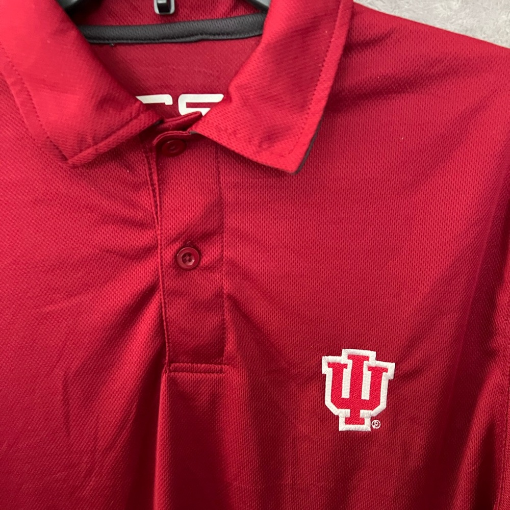 Indiana Hoosiers Polo Medium Red Short Sleeve